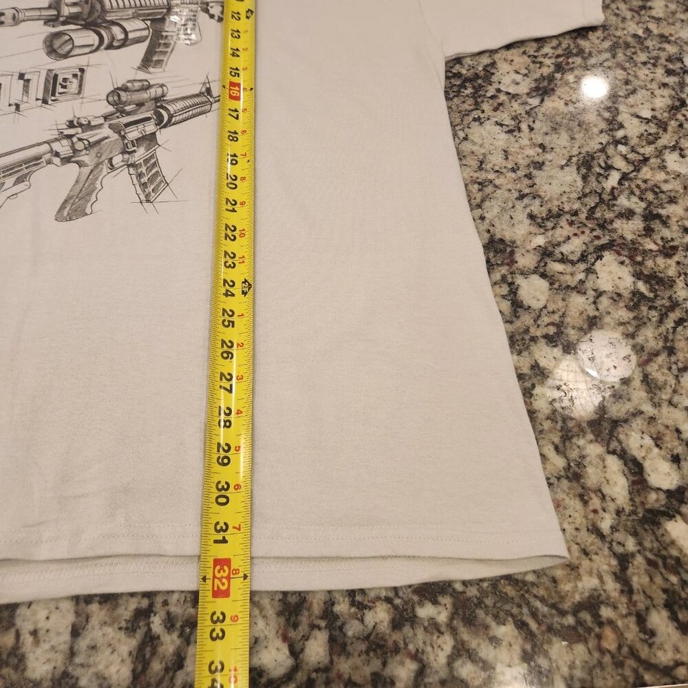 5.11 Mens T Shirt Size XXL Tan Skillful Survival AR Sketch Tactical Carbine NWT - Picture 5 of 6